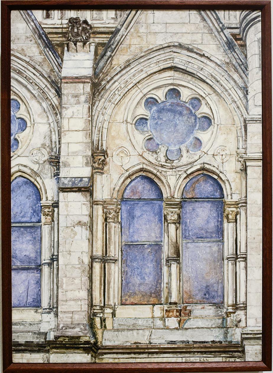 "St. Marks", 2018, oil on canvas in walnut frame, 10 x 19.75 inches, $2,400 (reduced to $2,150)
"St. James and Lafayette", 2018, oil on wood in walnut frame, 11.5 x 9 inches, $1,400 (reduced to $1,200)
