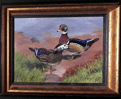 Richard Britton (n.1931-) Pájaros de caza Óleo sobre lienzo Procedencia: C.Z. Estado invitado