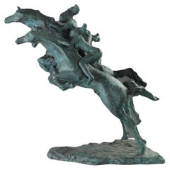 Richard Brixel (*1943 Stockholm), Skulptur „Horses“ aus Bronze, Bronzefigur des 20. Jahrhunderts