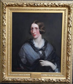 Antique Portrait of Charlotte Julianna Jane Howard - British Victorian art oil painting