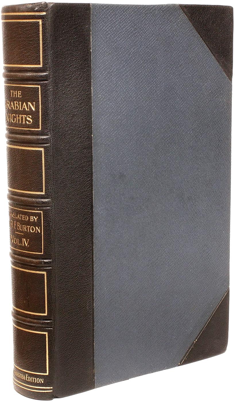 AUTHOR: BURTON, Richard. 

TITLE: The Book Of The Thousand Nights And A Night.

PUBLISHER: London: H. S. Nichols, Ltd., 1897.

DESCRIPTION: 12 vols., 10-5/16