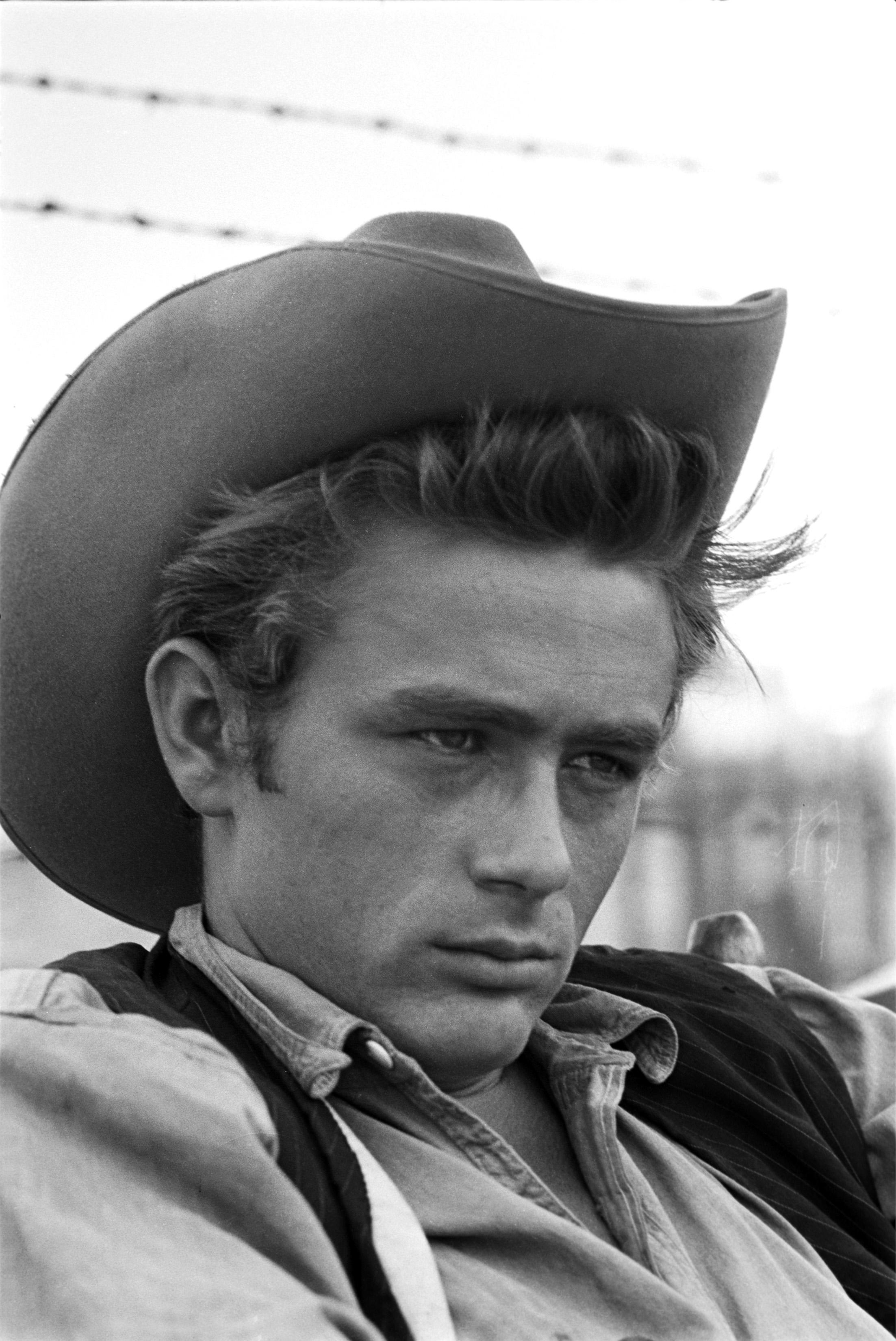 Richard C. (Dick) Miller Black and White Photograph - James Dean in a Cowboy Hat