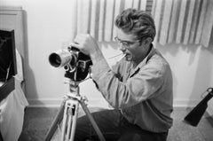 Vintage James Dean with a Camera During the Shooting of GIANT