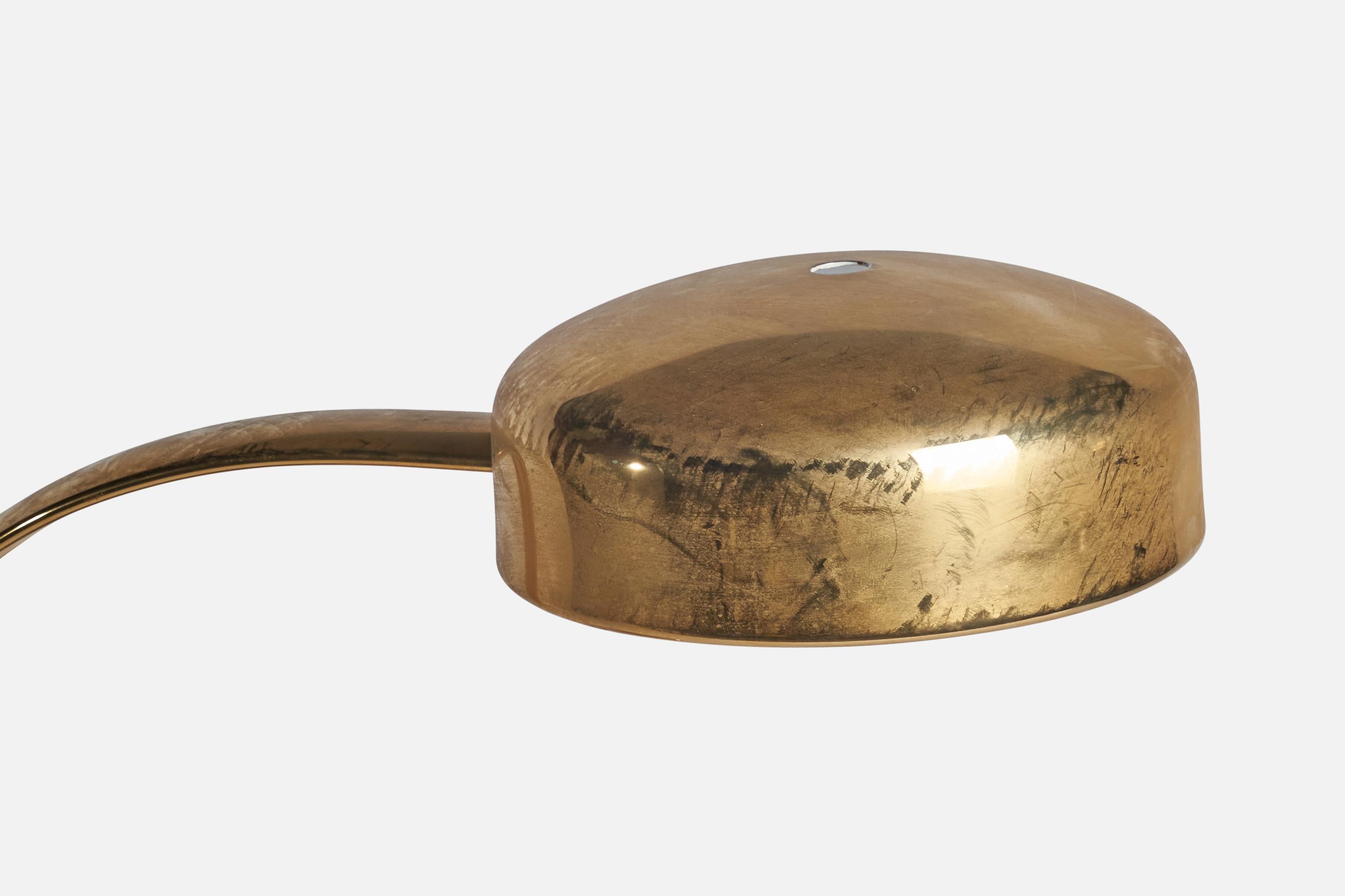 Swedish Richard Carruthers, Large Table Lamp, Brass, Sweden, 1960s For Sale