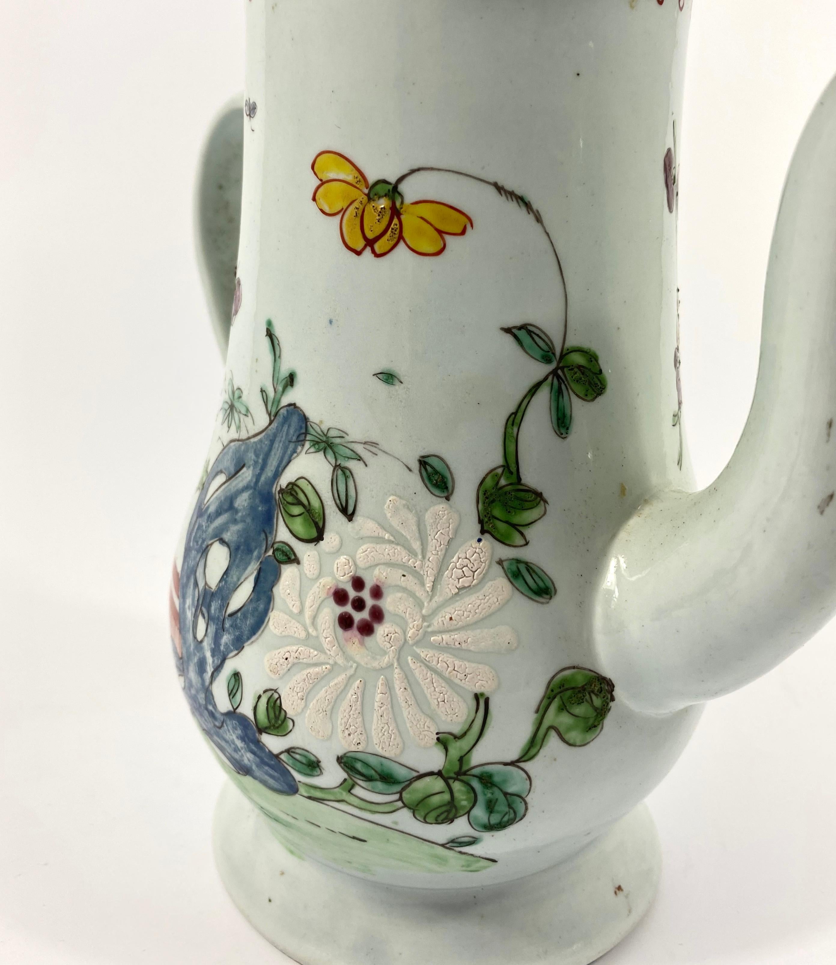Richard Chaffers, Liverpool Porcelain Coffee Pot, circa 1758 1