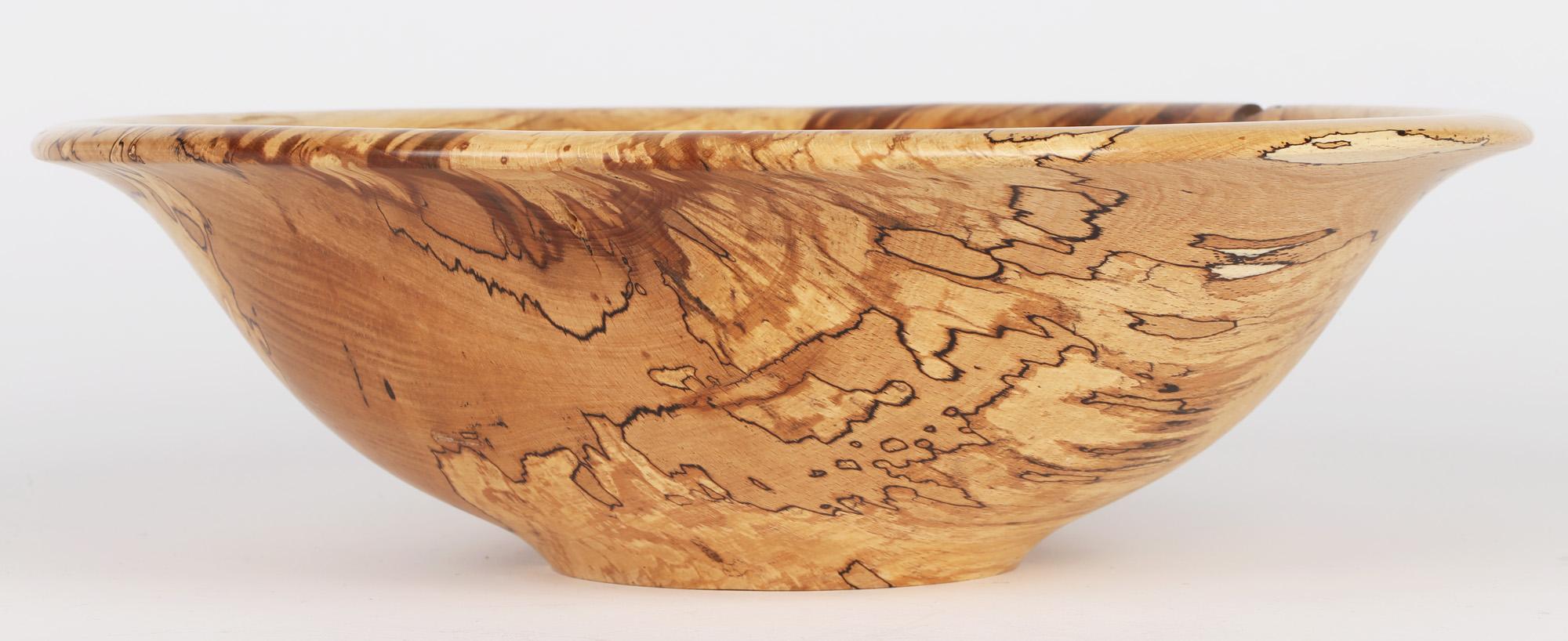 Richard Chapman Large English Hand Turned Spalted Beech Wood Bowl 1