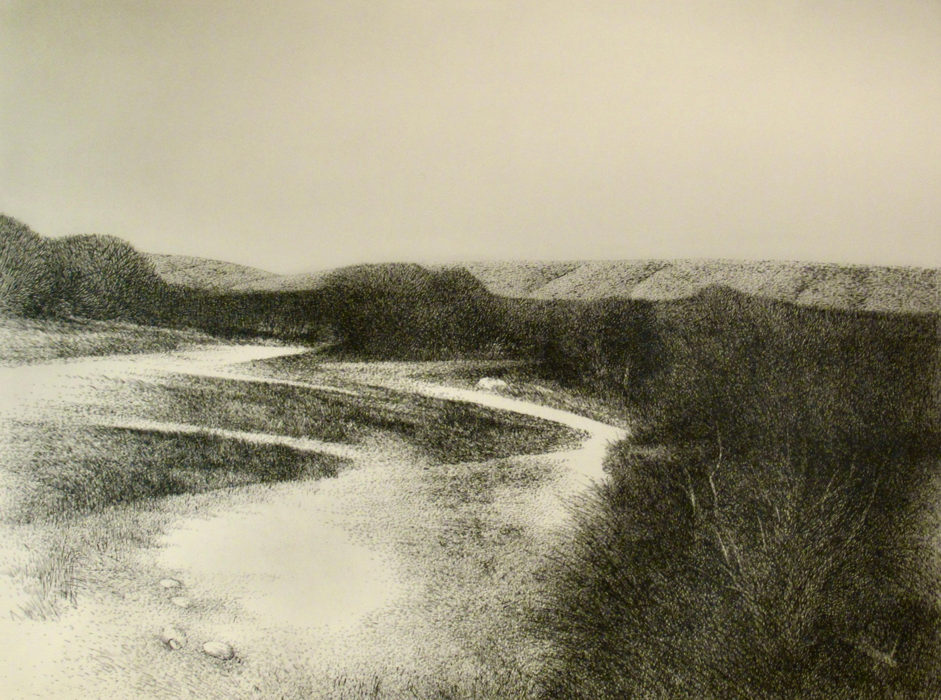 Kazakh Steppes - American Modern Print by Richard Claude Ziemann