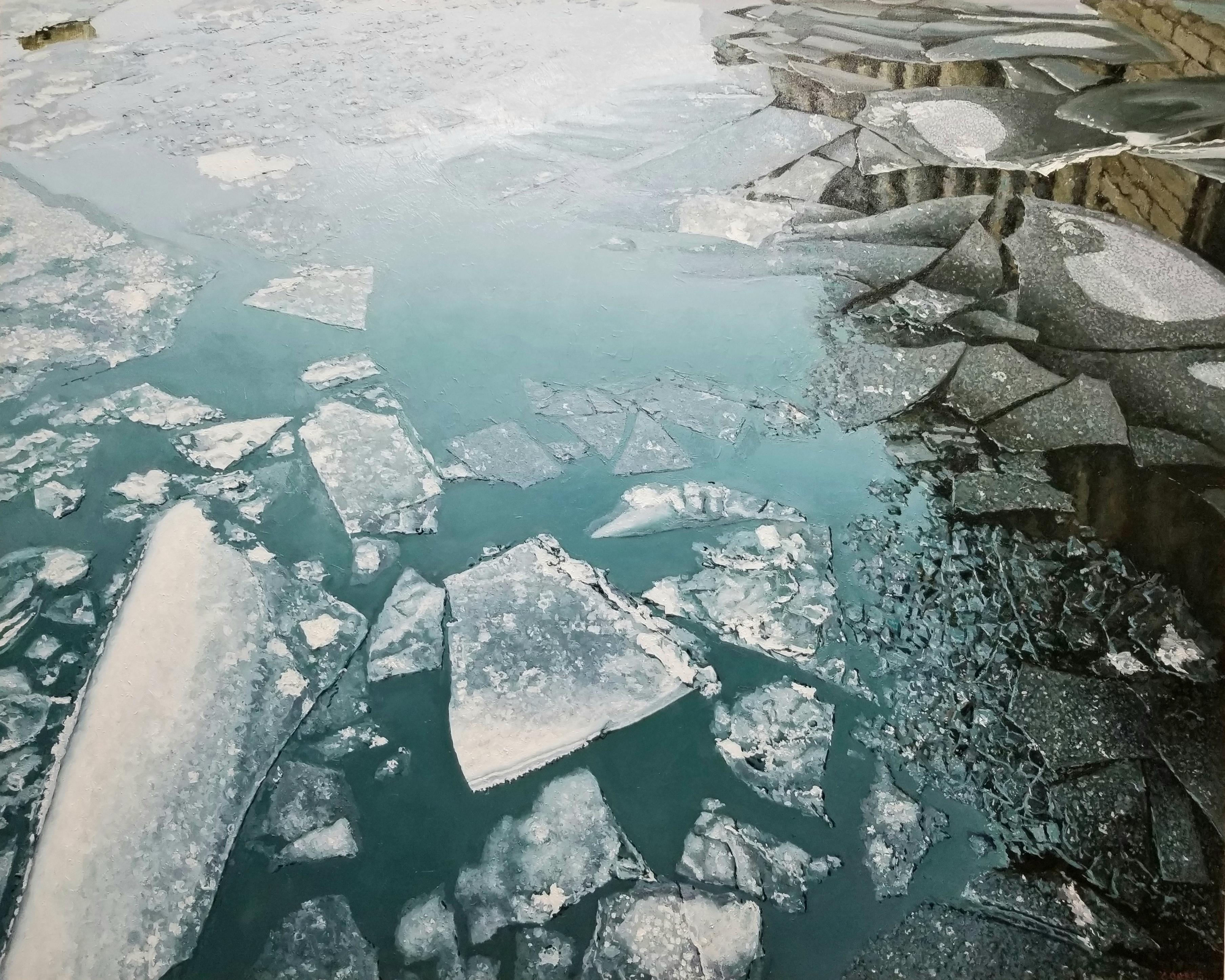 ICE FLOW - Photorealism / Wasser und Eis / Winterliche Stadtansichten