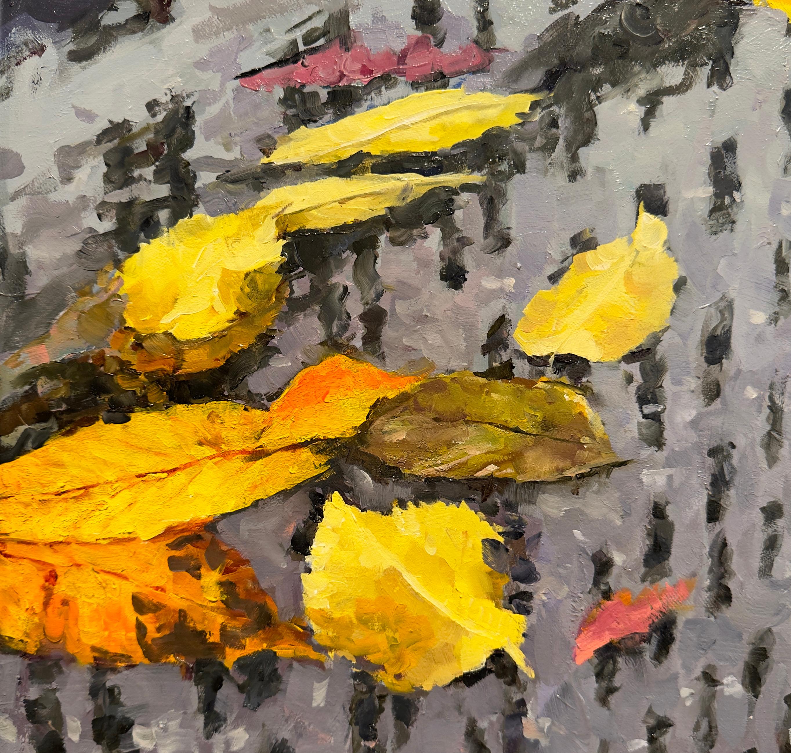REFLECTION CENTRAL PARK SOUTH - Contemporary Realism / New York Citys / Autumn For Sale 2