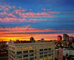 SUNSET LOWER MANHATTAN – Stadtansicht / Schreibtisch / Abend / New York City