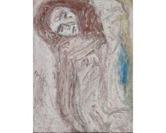 Nudo reclinato - Corrina con pittura a olio su tavola, Quadro di Richard Cooke
