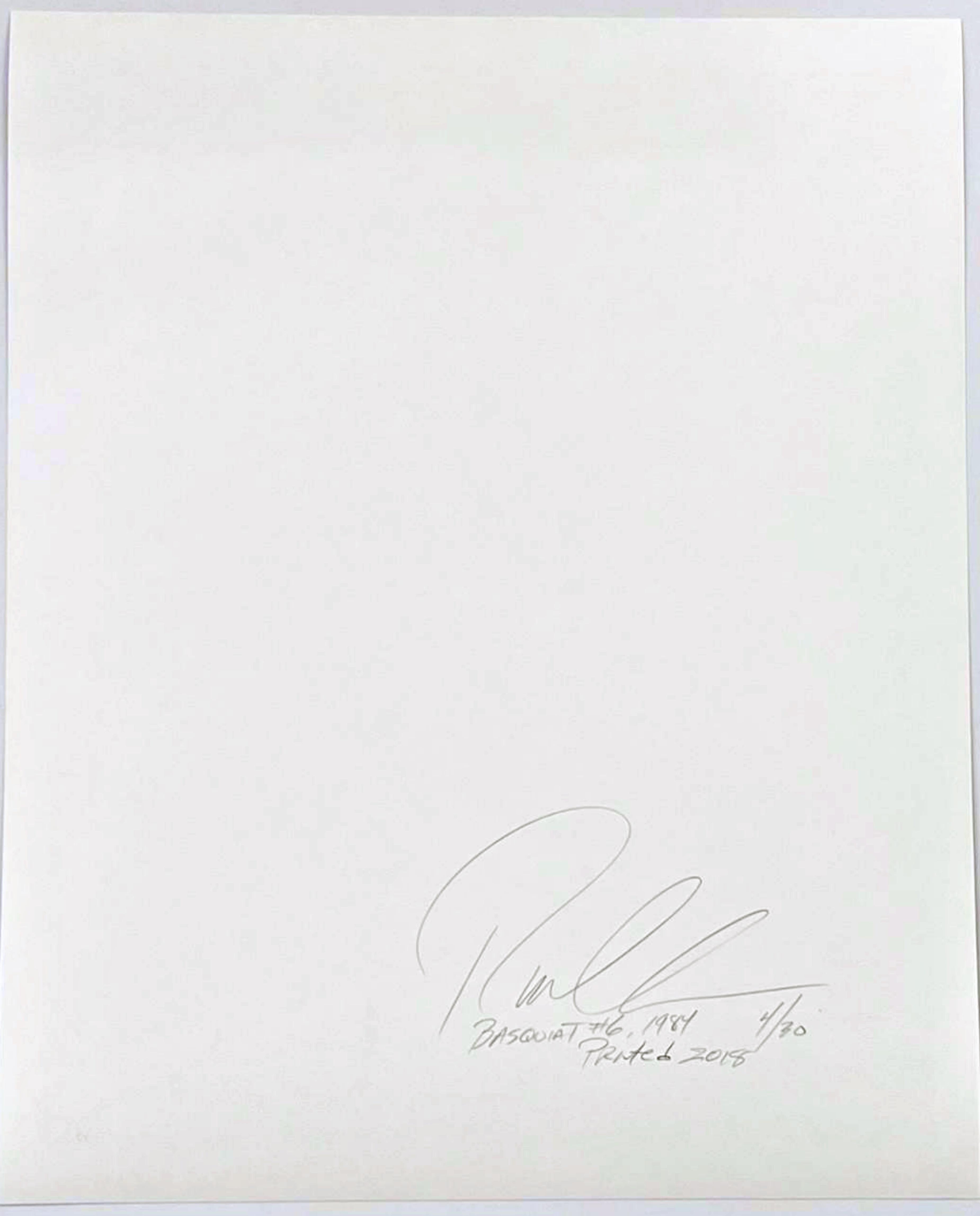 Jean-Michel Basquiat VI: A Portrait, 1984, gelatin slver print, Signed/N 4/30 - Photograph by Richard Corman