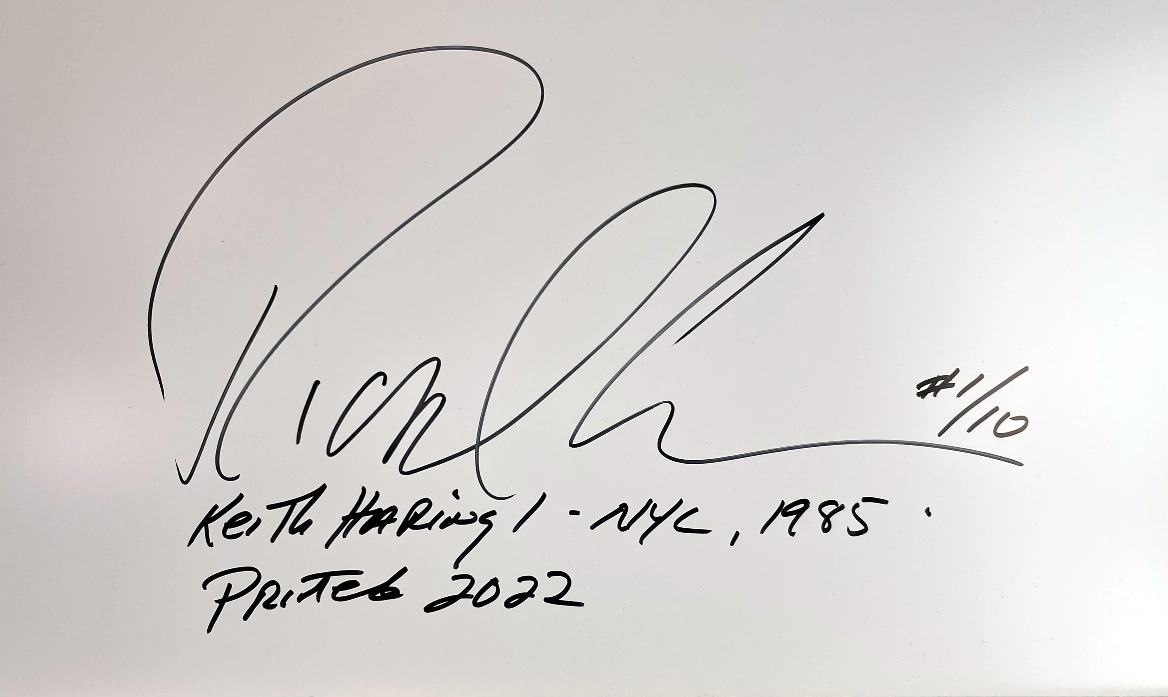 Richard Corman
Keith Haring 1 - NYC, 1985 (firmado a mano dos veces), 2022
Impresión fotográfica en papel Hahnemühle Photo Rag Ultrasmooth montado en tablero de aluminio Dibond. (Firmado a mano y numerado tanto en el anverso como en el reverso del