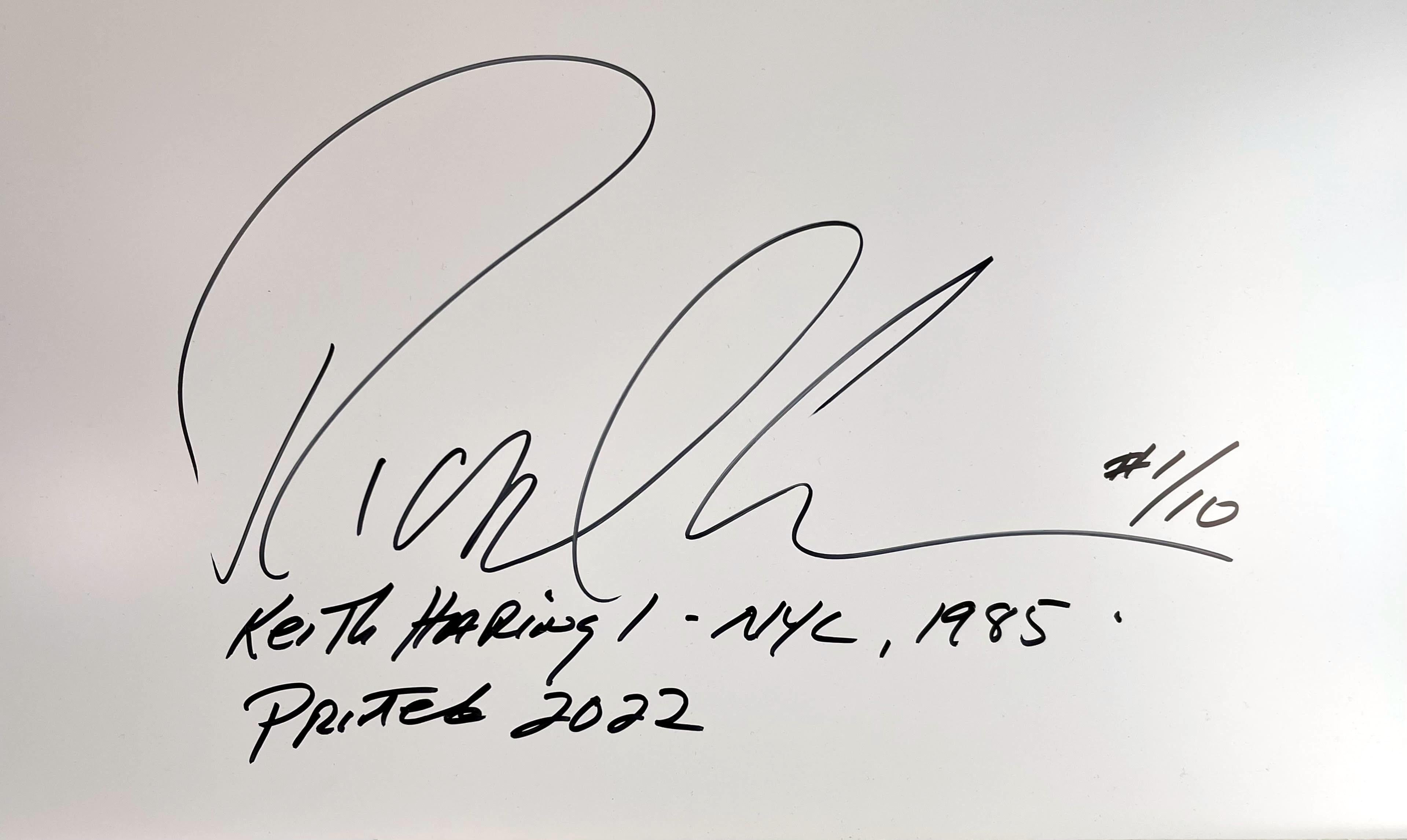 Keith Haring 1 - NYC, 1985 (hand signed and numbered twice; in a bespoke frame) For Sale 1