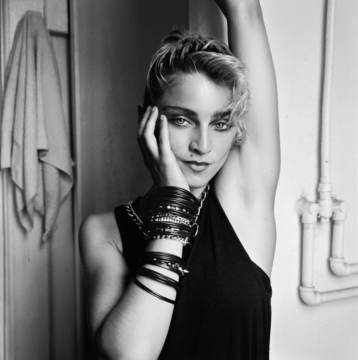 Richard Corman Figurative Photograph - Madonna Bathroom #1