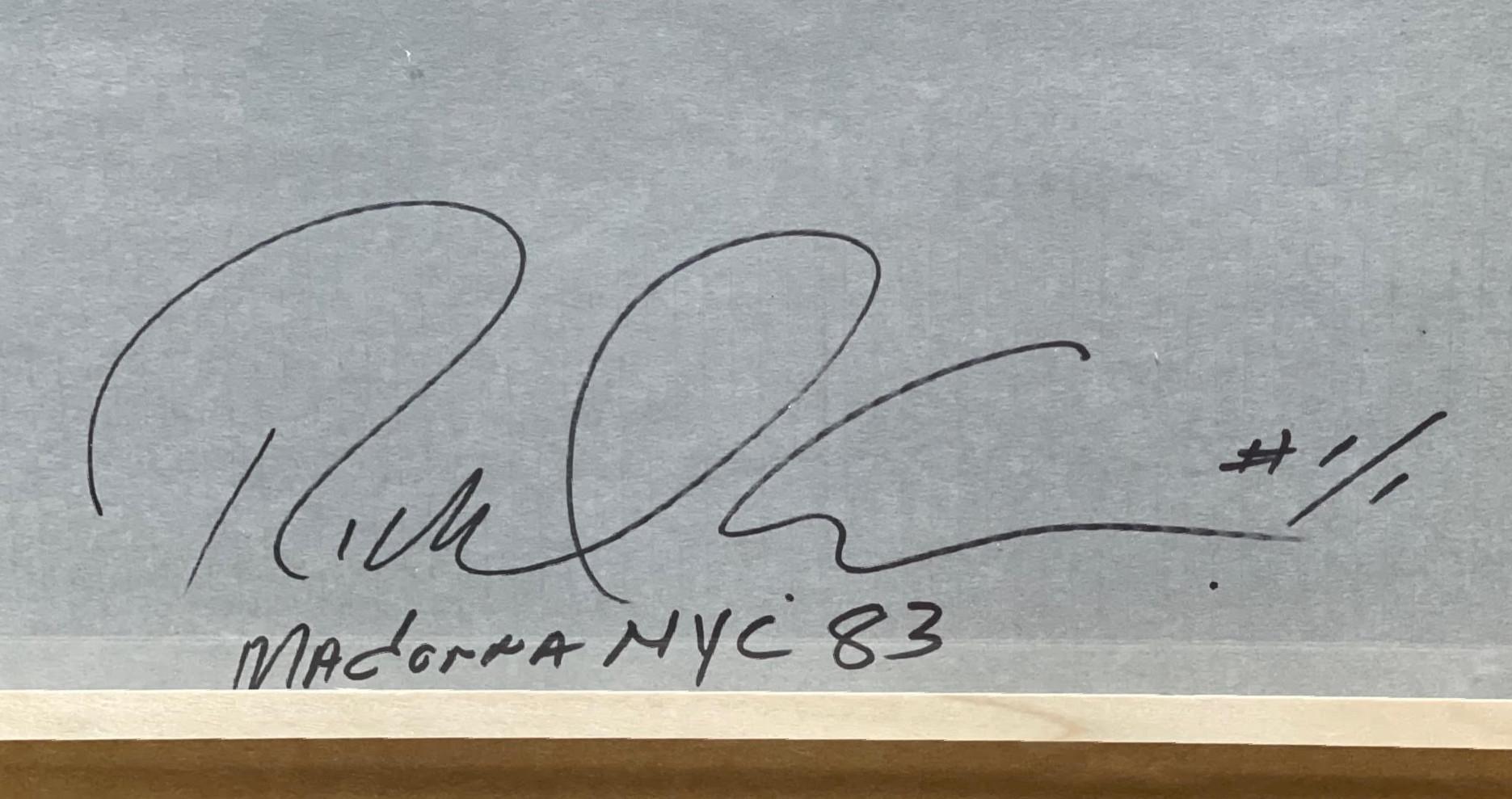 Richard Corman
Madonna NYC '83 (handsigniert und nummeriert 1/1 vom Fotografen auf der Vorder- und Rückseite), 2010
Fotografischer Schwarz-Weiß-Abzug auf Archivpigmentpapier
Handsigniert, betitelt und nummeriert 1/1 auf der Vorder- und Rückseite