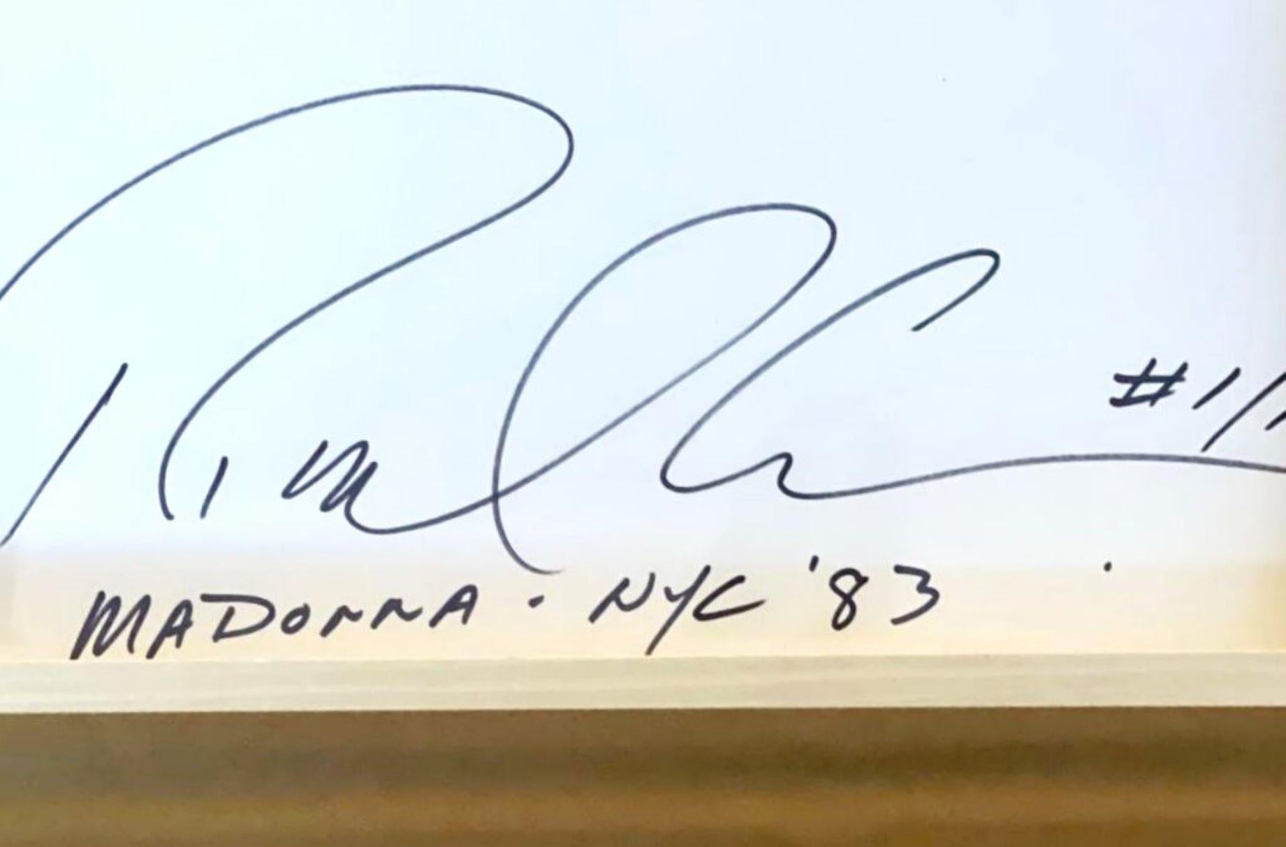 Richard Corman, Madonna- NYC '83, unico firmato due volte e numerato 1/1, incorniciato 3