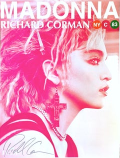 Used Madonna NYC 83 Figurative Pop historic Pop poster hand signed by photographer