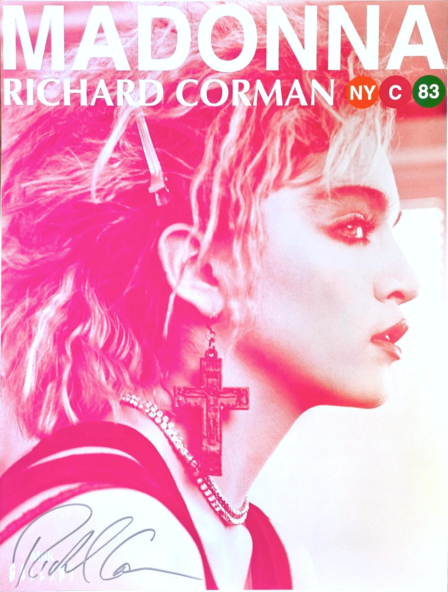 MADONNA NYC 83, Rara stampa storica Pop in rosa Prada, firmata da Richard Corman