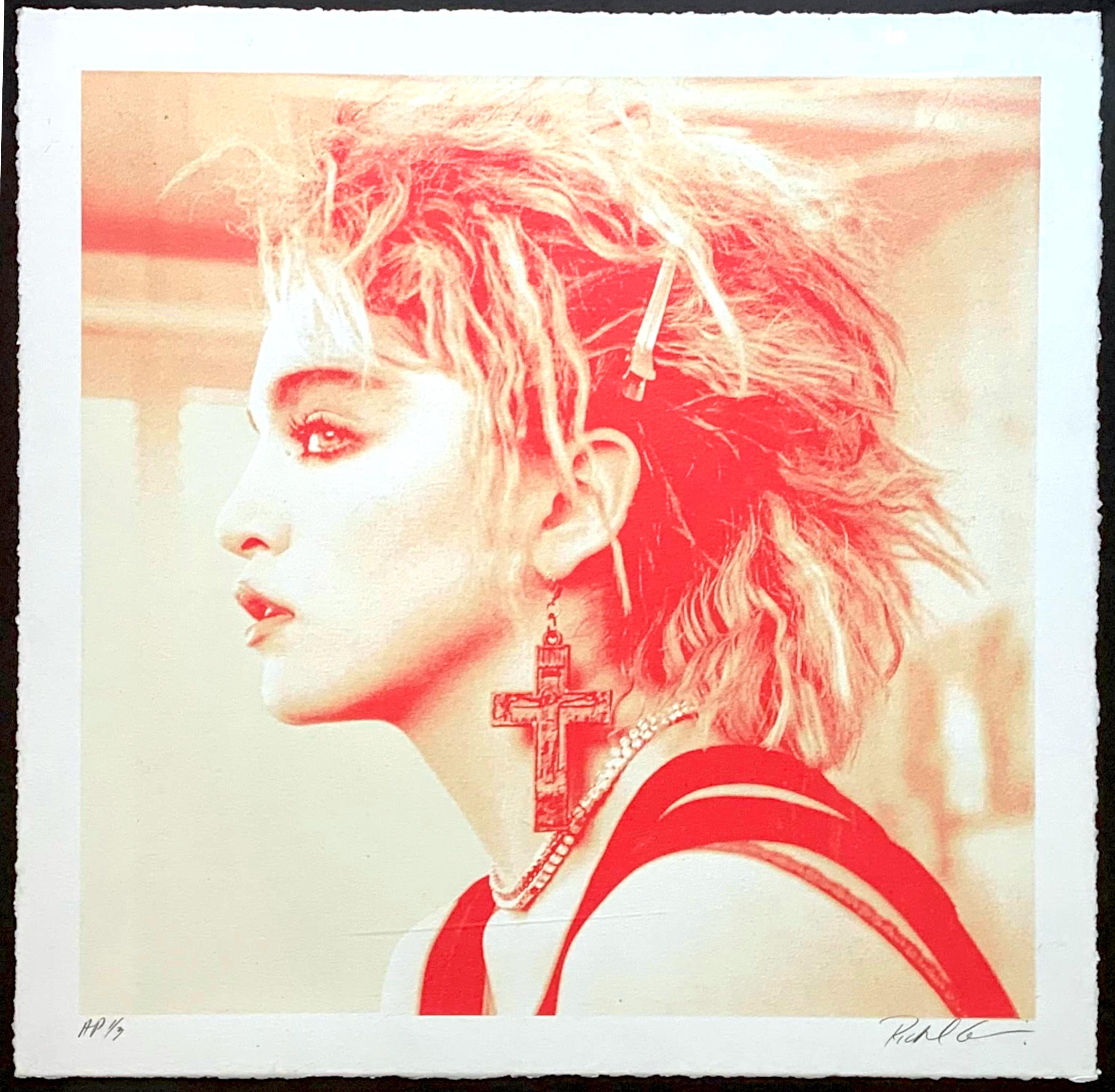 Richard Corman Portrait Print - Madonna (Pink)