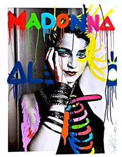 Richard Corman and Alec Monopoly, Madonna, monotype signed 1/1 by Richard Corman