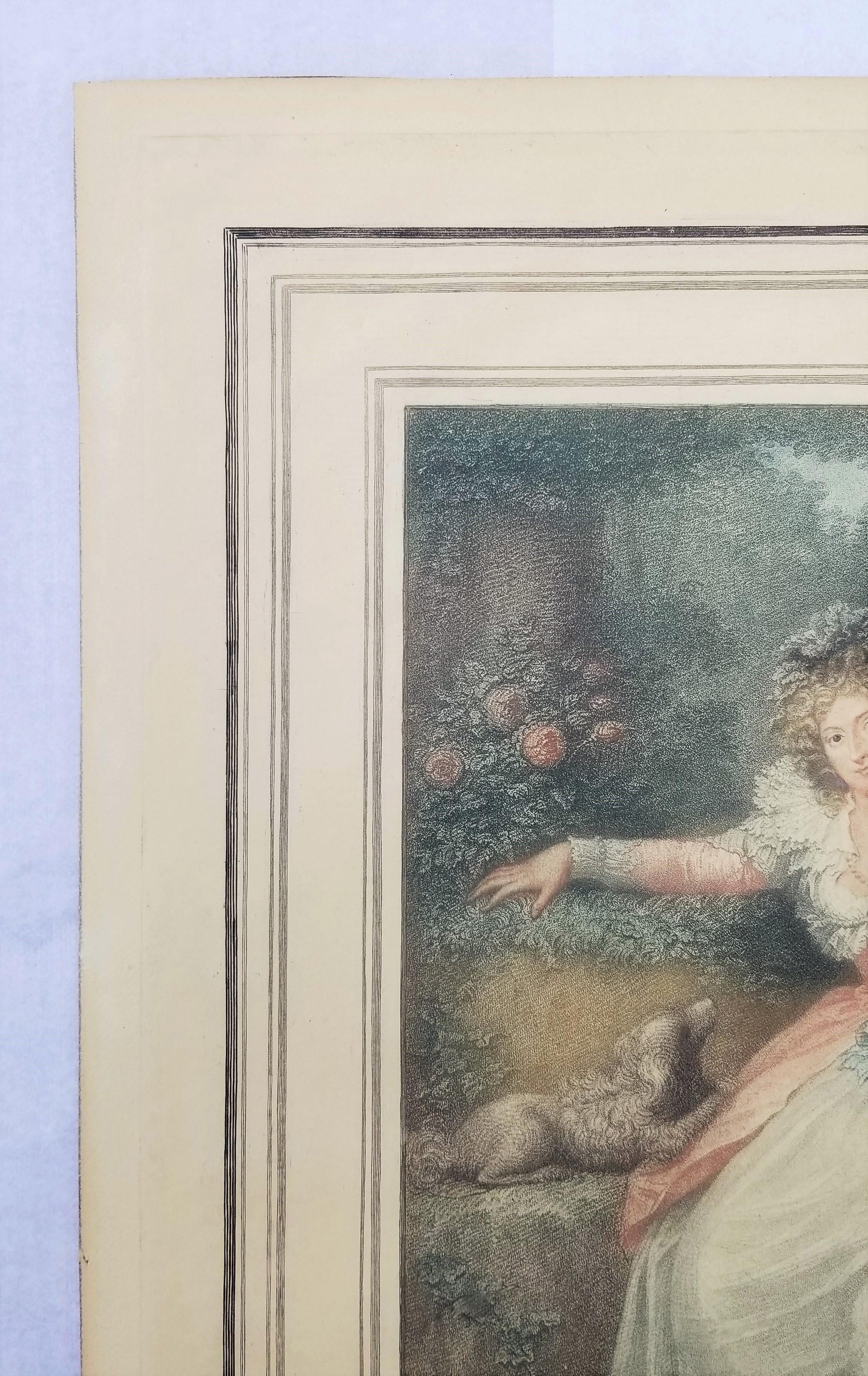 Mrs. Fitzherbert /// Richard Cosway Full Length Portrait Engraving Old Masters 2