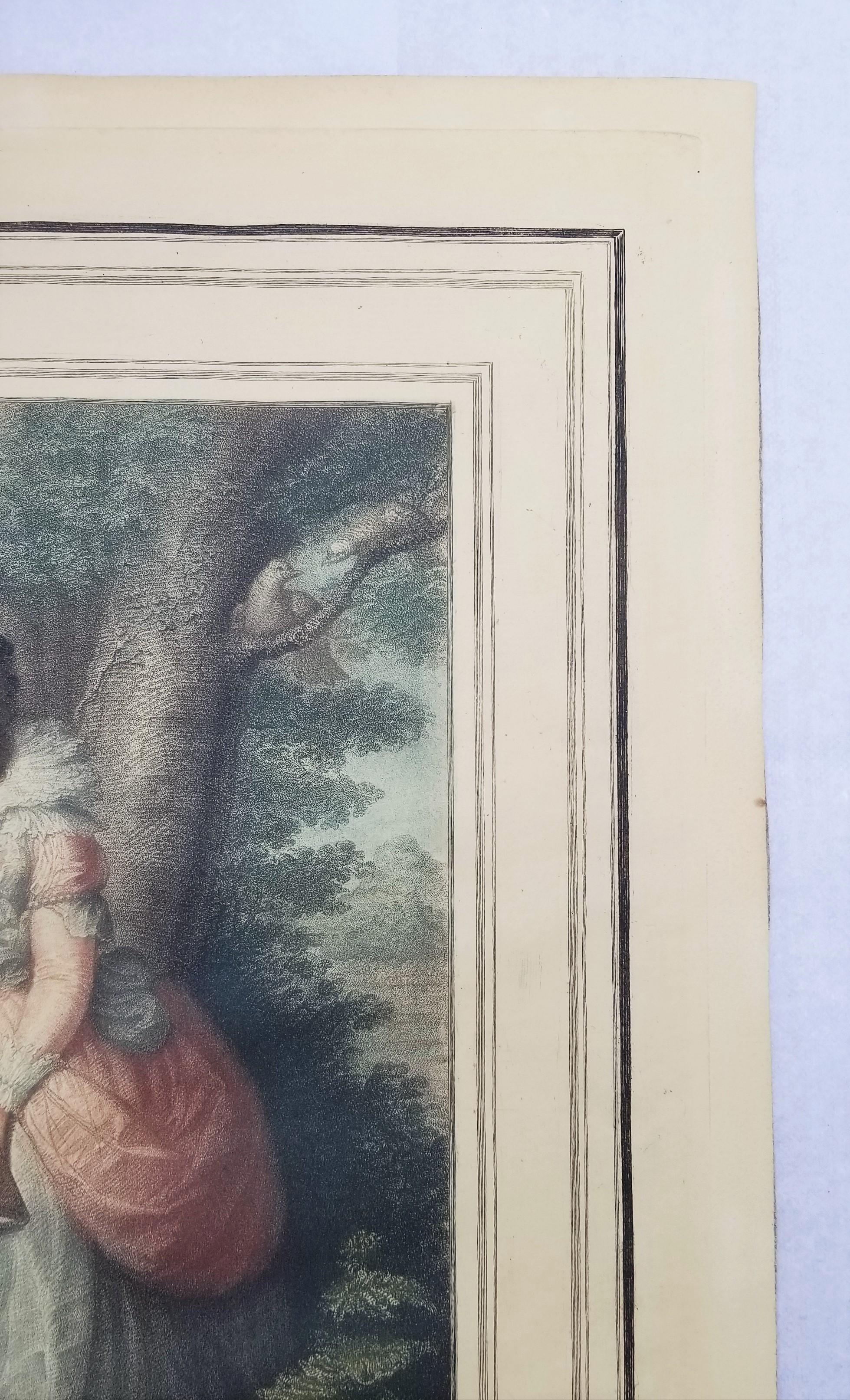 Mrs. Fitzherbert /// Richard Cosway Full Length Portrait Engraving Old Masters 3