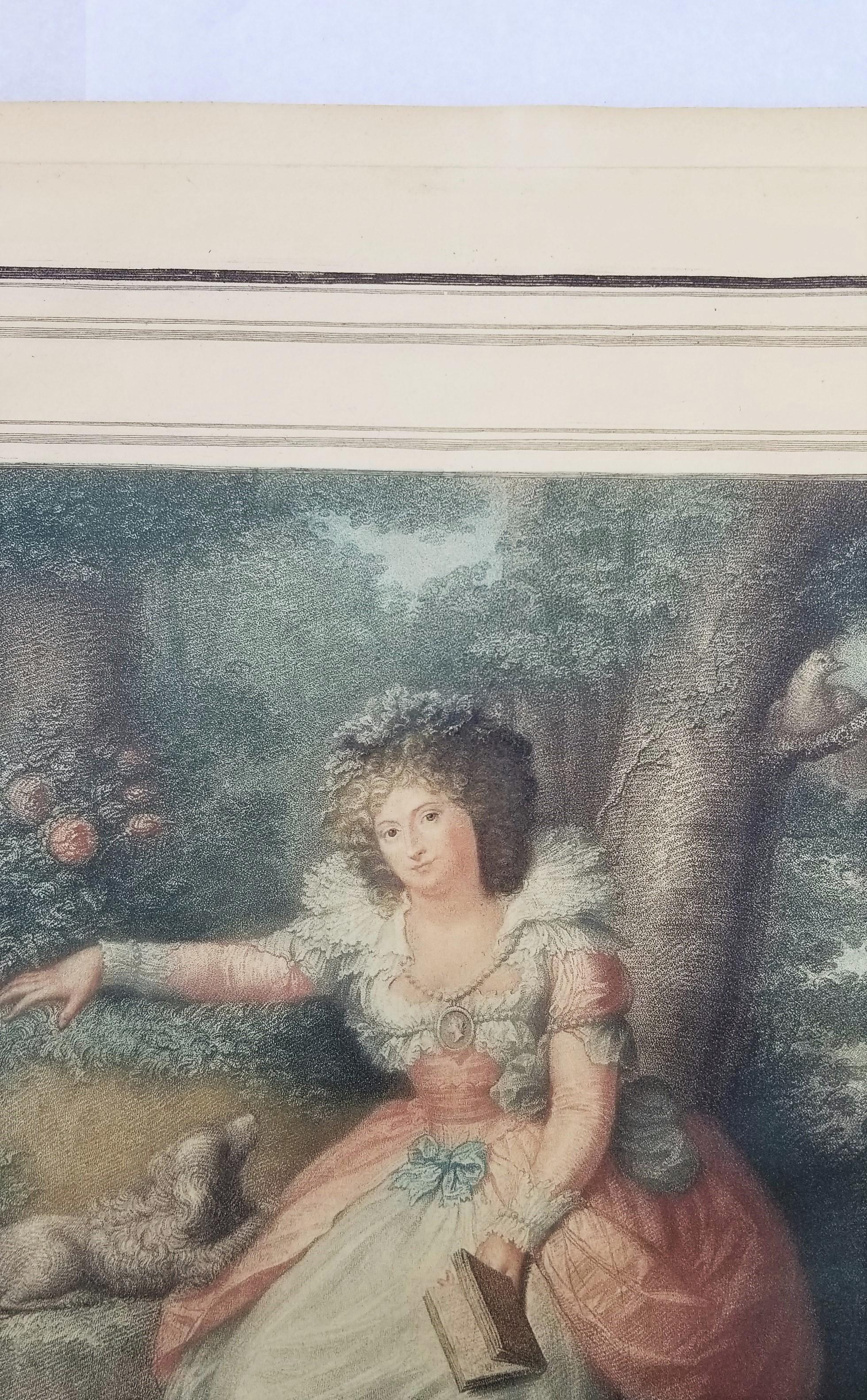 Mrs. Fitzherbert /// Richard Cosway Full Length Portrait Engraving Old Masters 5
