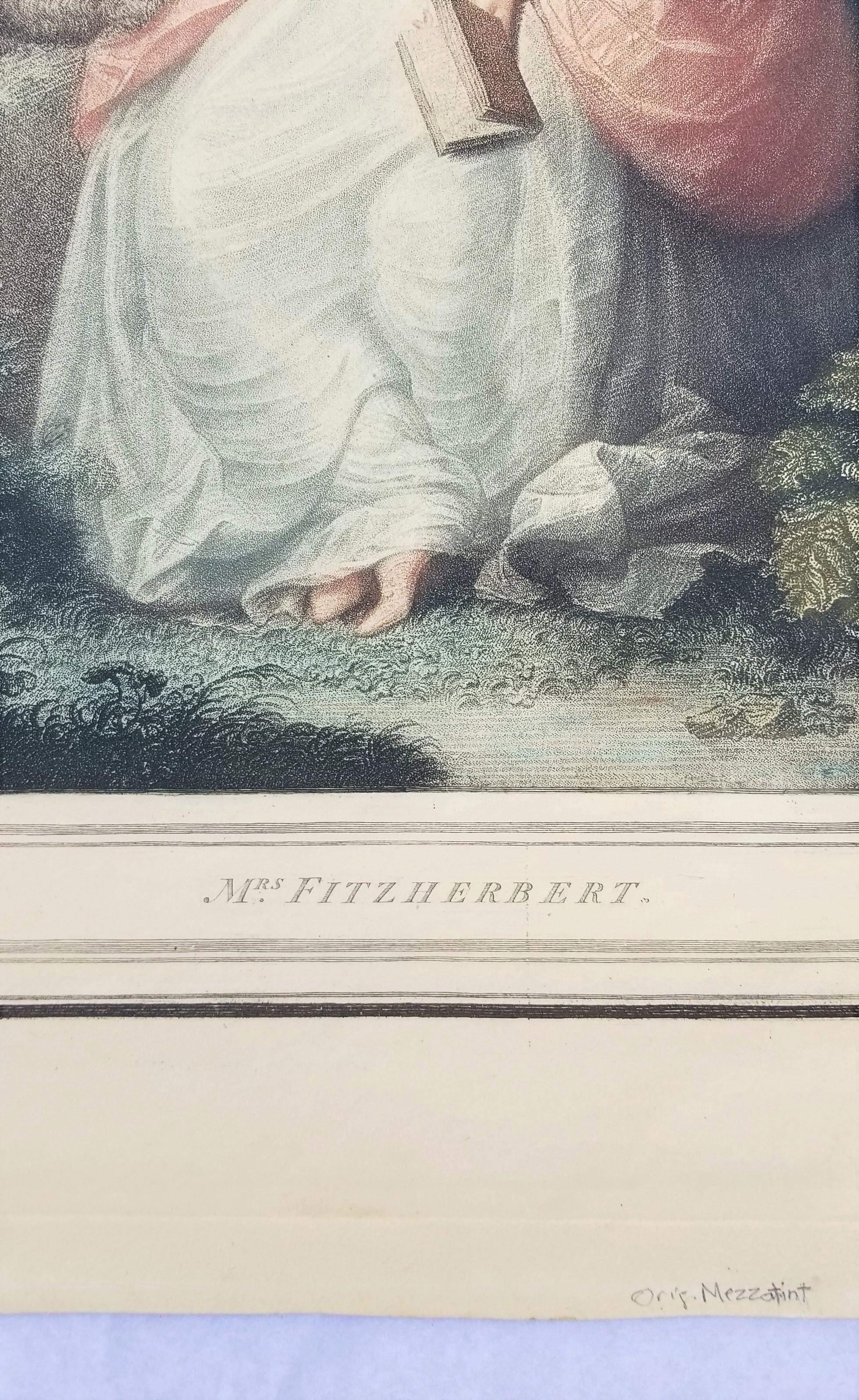 Mrs. Fitzherbert /// Richard Cosway Full Length Portrait Engraving Old Masters 6