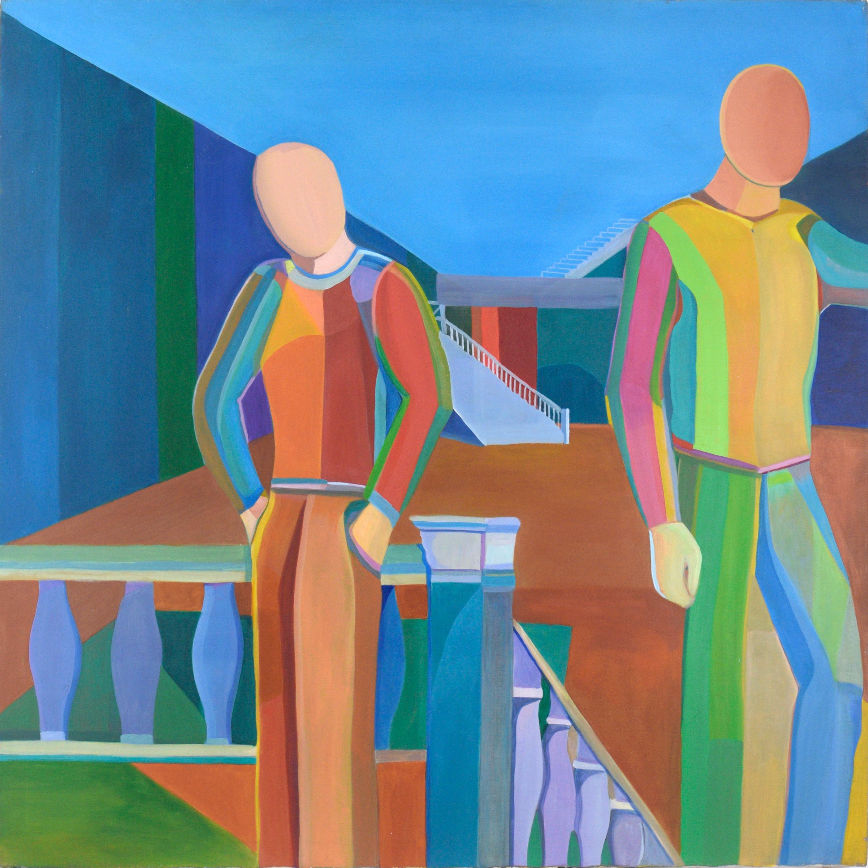 Landscape Painting de Richard Cronin - "Mil palabras" - Figurativo surrealista