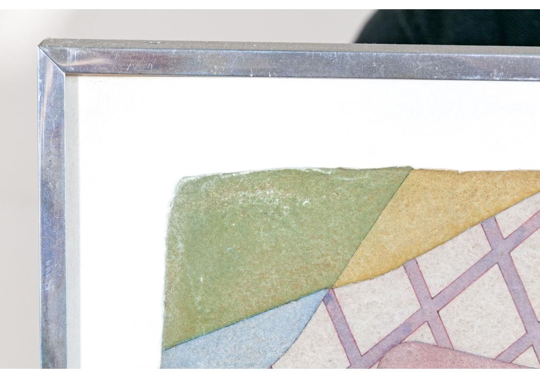 Richard D. Rush MCM Geometric Watercolor Titled Jati, 1970 For Sale 4