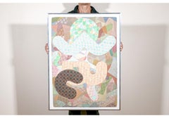 Richard D. Rush MCM Geometric Watercolor Titled Jati, 1970