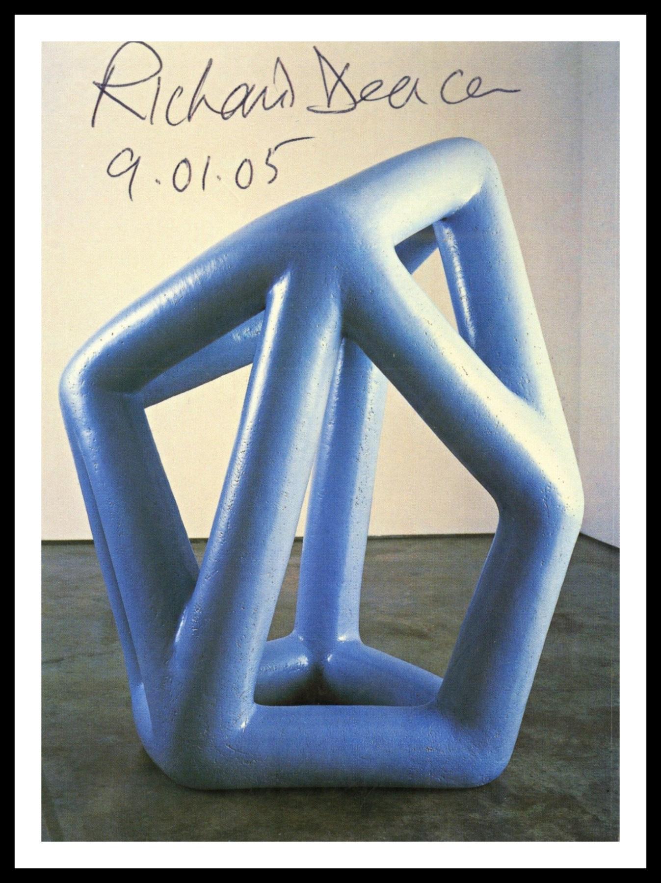 Print Richard Deacon - Kind of Blue (Carte signée et datée à la main représentant sa sculpture)