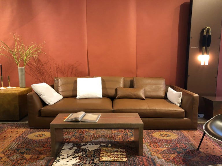 Richard deep leather sofa by B&B Italia For Sale at 1stdibs