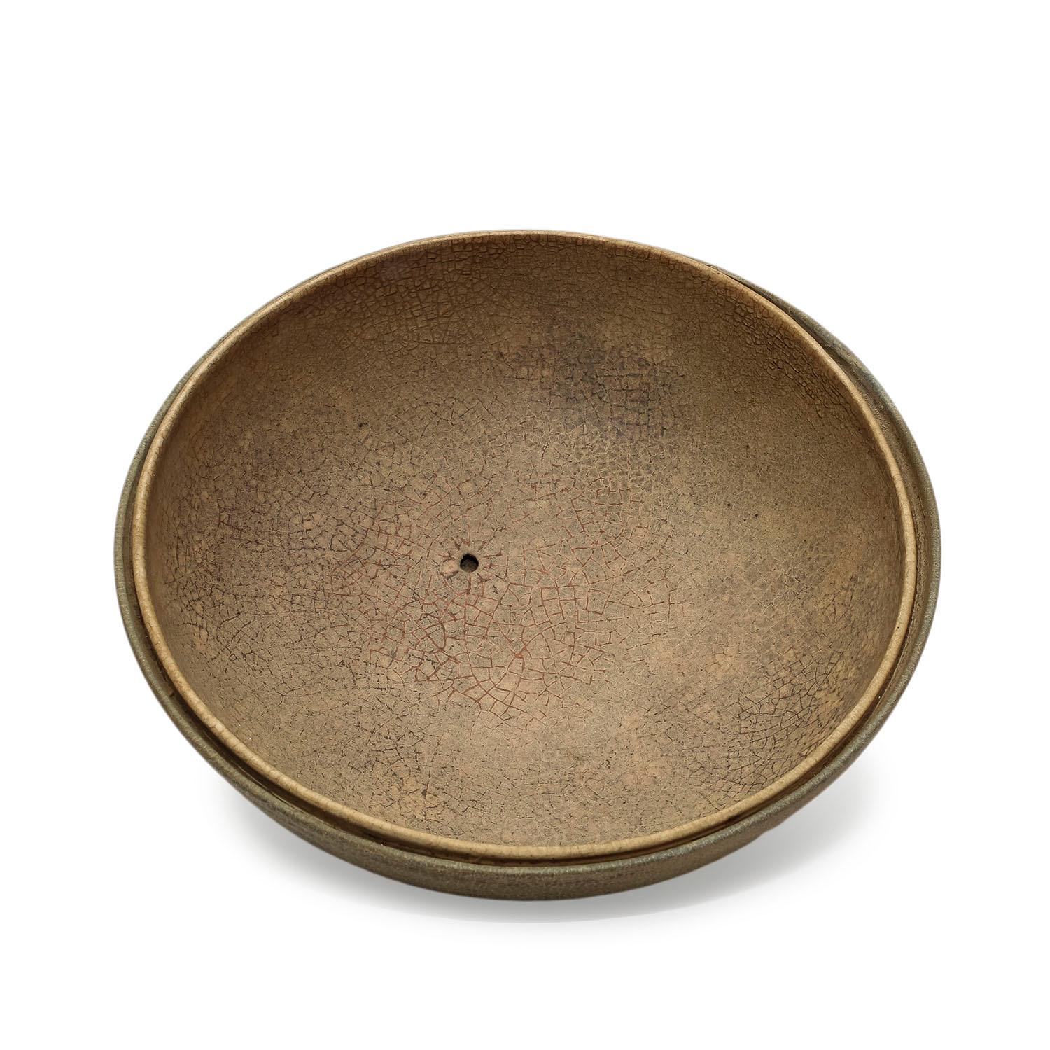 "Untitled" Large Double Bowl with Hole by Richard DeVore (INV. #NP2550) - Art by Richard Devore