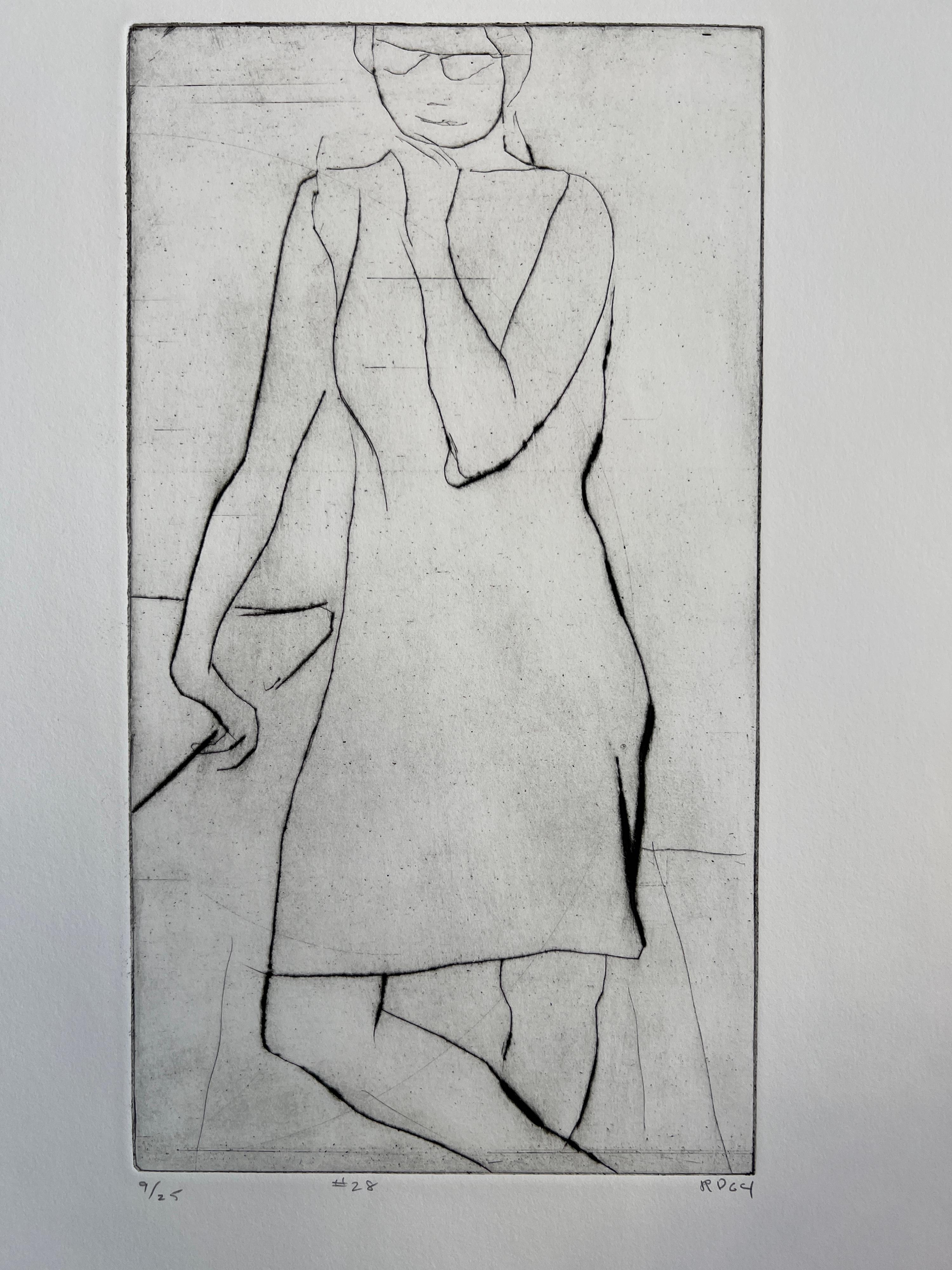 Richard Diebenkorn #28 from 41 Etchings Drypoints Crown Point Press In Excellent Condition For Sale In San Francisco, CA