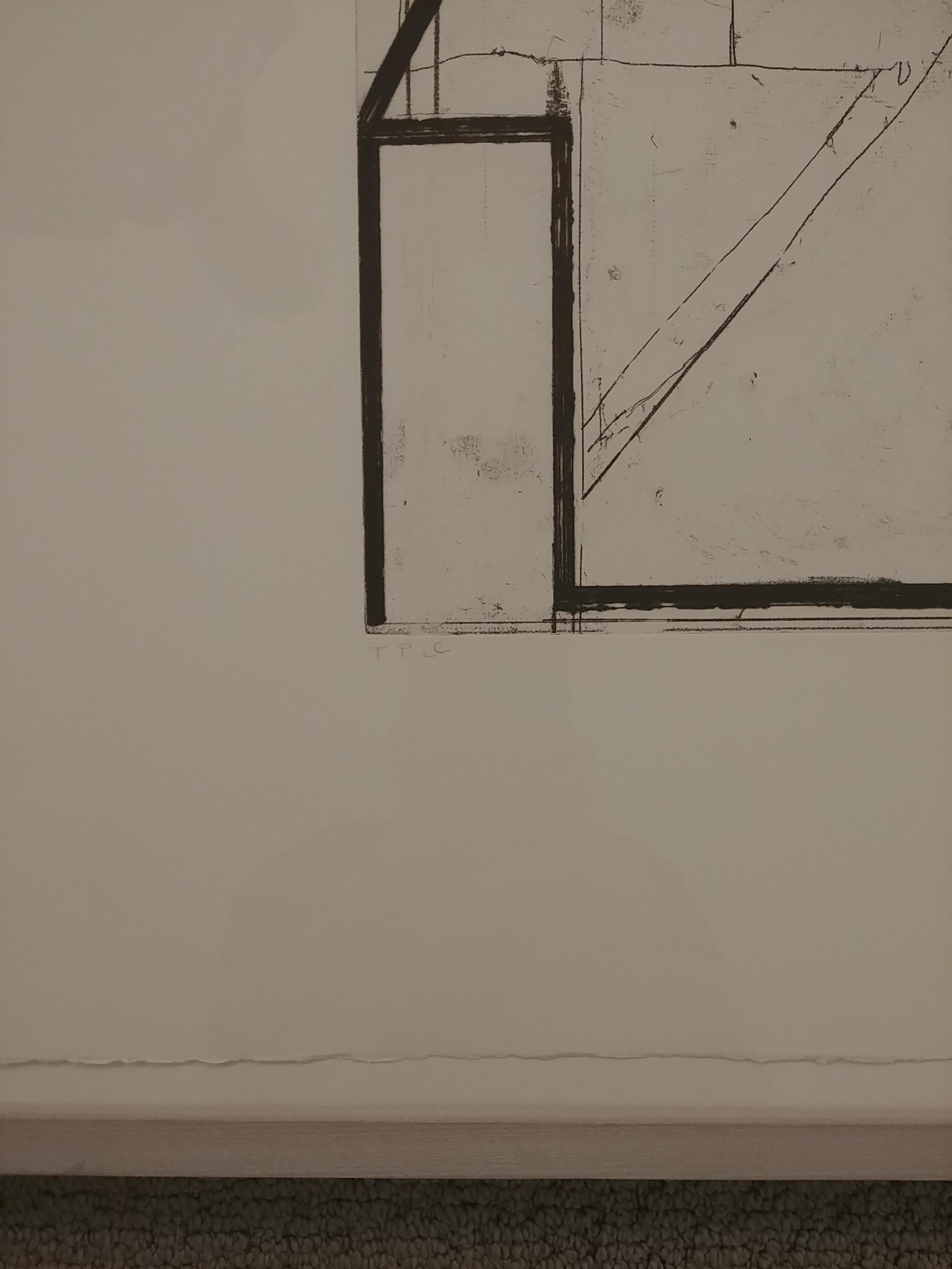 Etched Richard Diebenkorn Litho/Etching Pencil Signed/Dated, Softground Splay, Framed