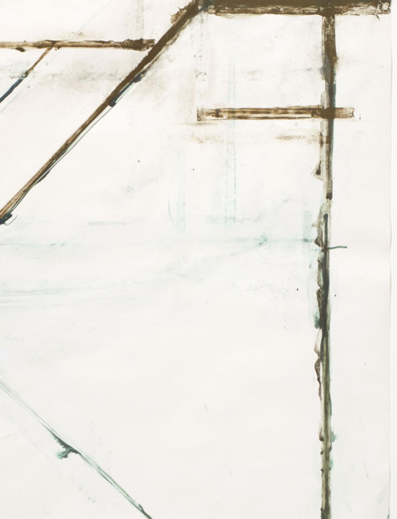 SENZA TITOLO (SERIE OCEAN PARK) - Abstract Painting Grigio di Richard Diebenkorn