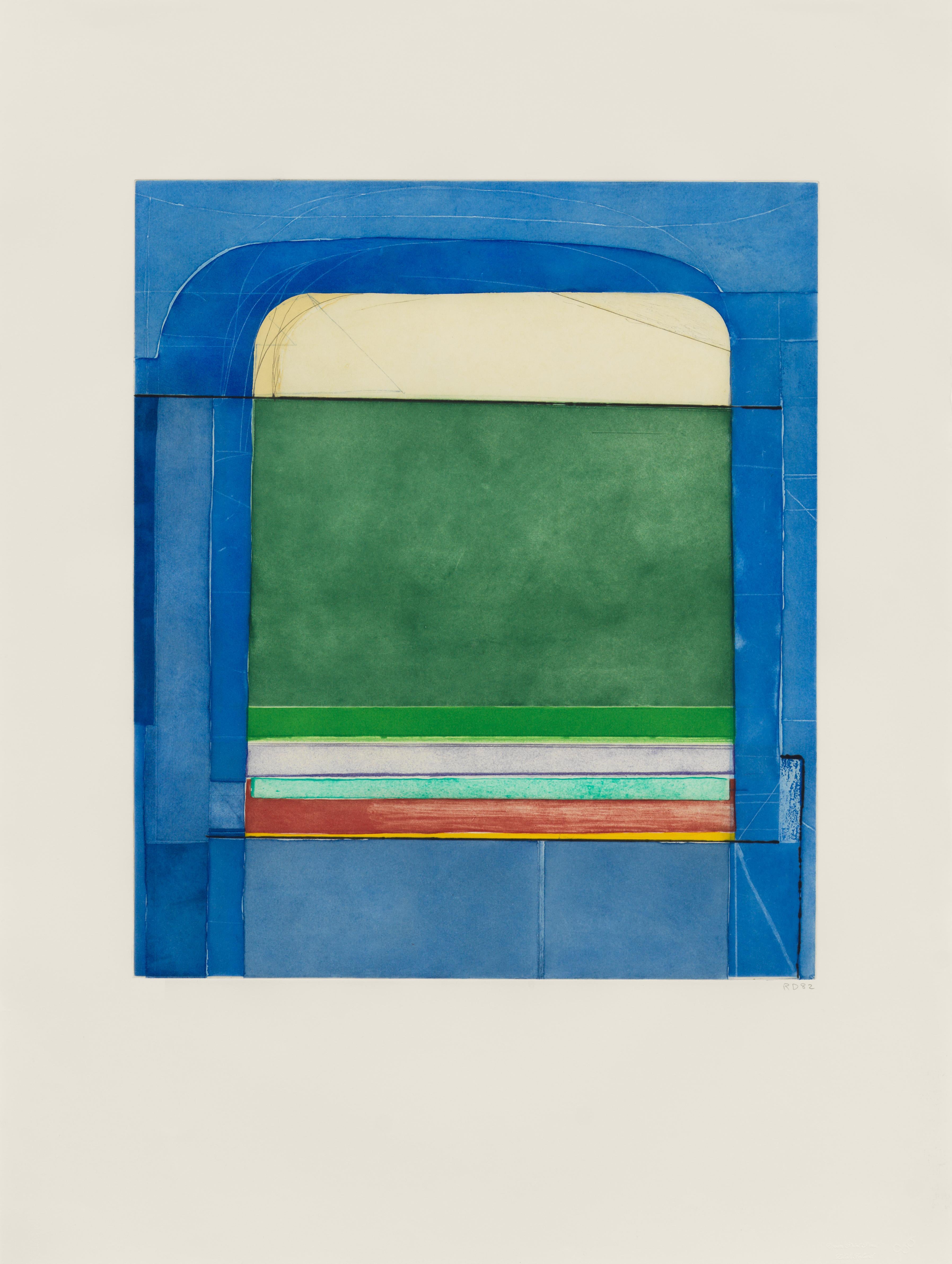 Richard Diebenkorn Abstract Print - Blue Surround