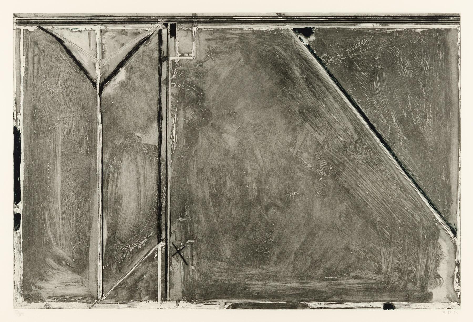 Richard Diebenkorn Abstract Print - Folsom Street Variations II (Grey)