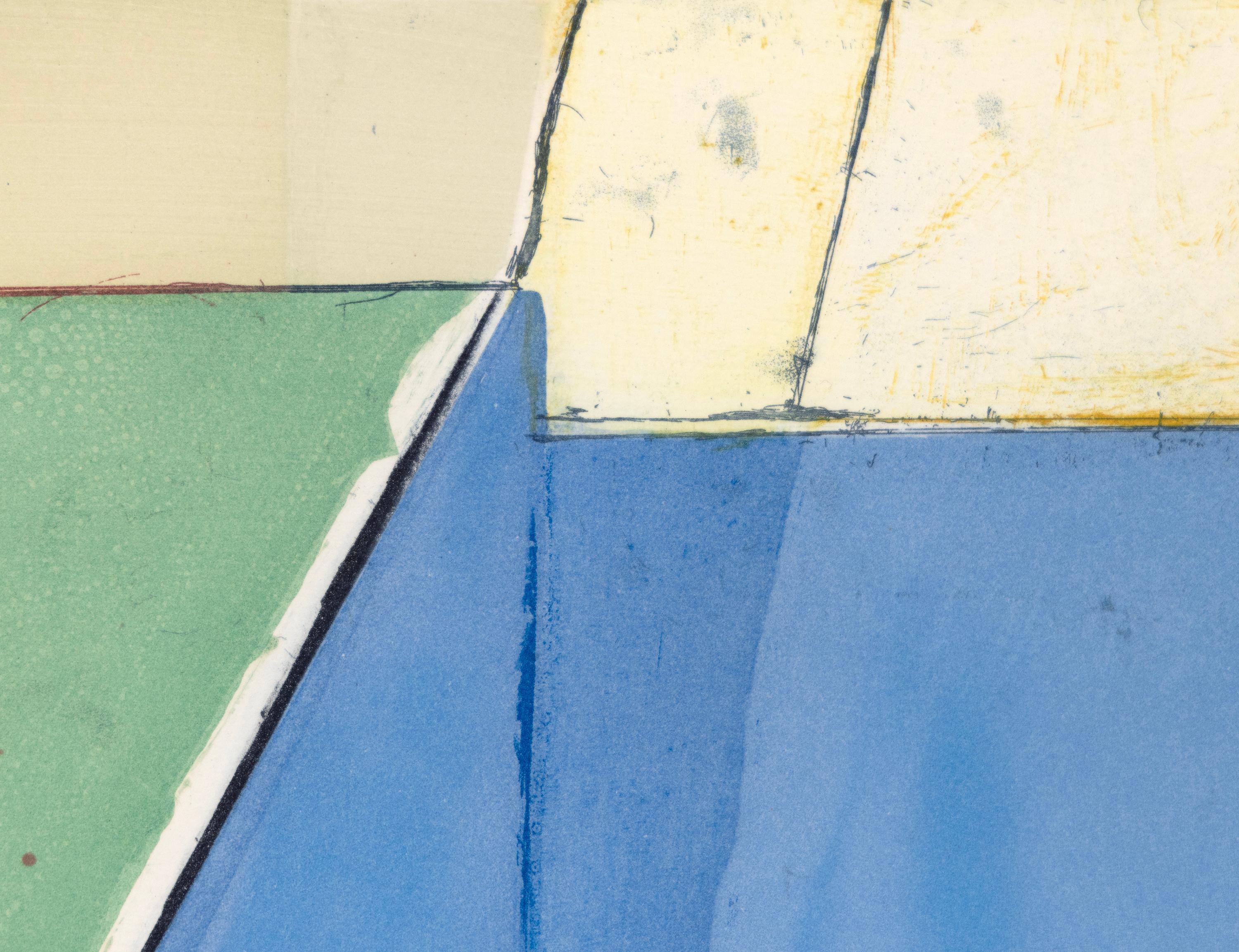 High Green, Version I - Blue Abstract Print by Richard Diebenkorn