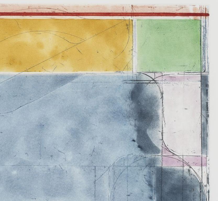 Large Light Blue - Gray Abstract Print by Richard Diebenkorn