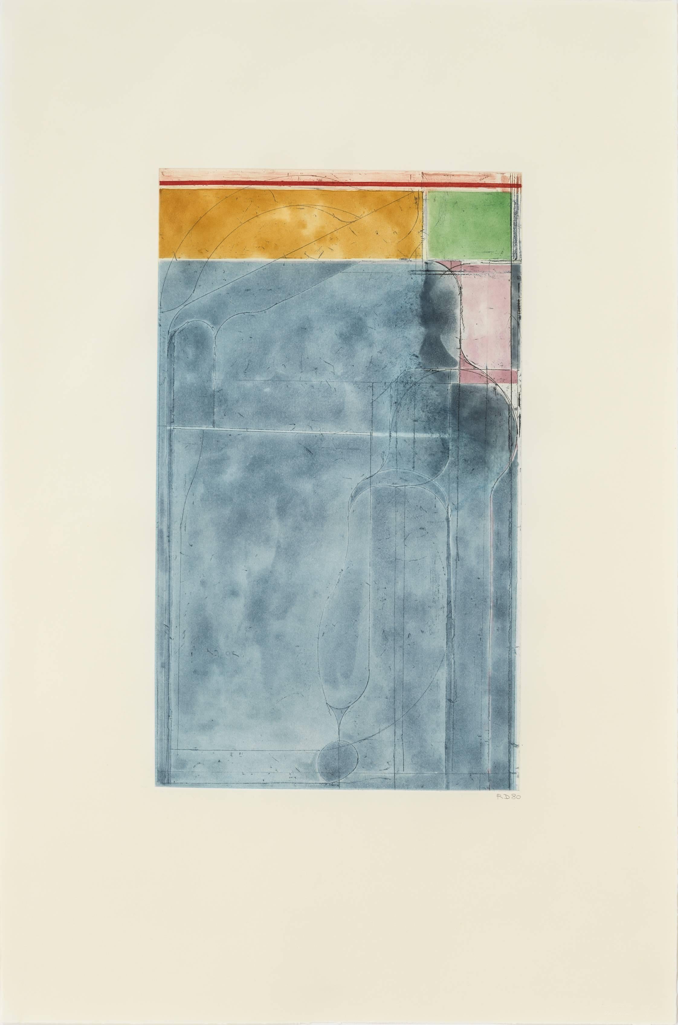 Richard Diebenkorn Abstract Print - Large Light Blue