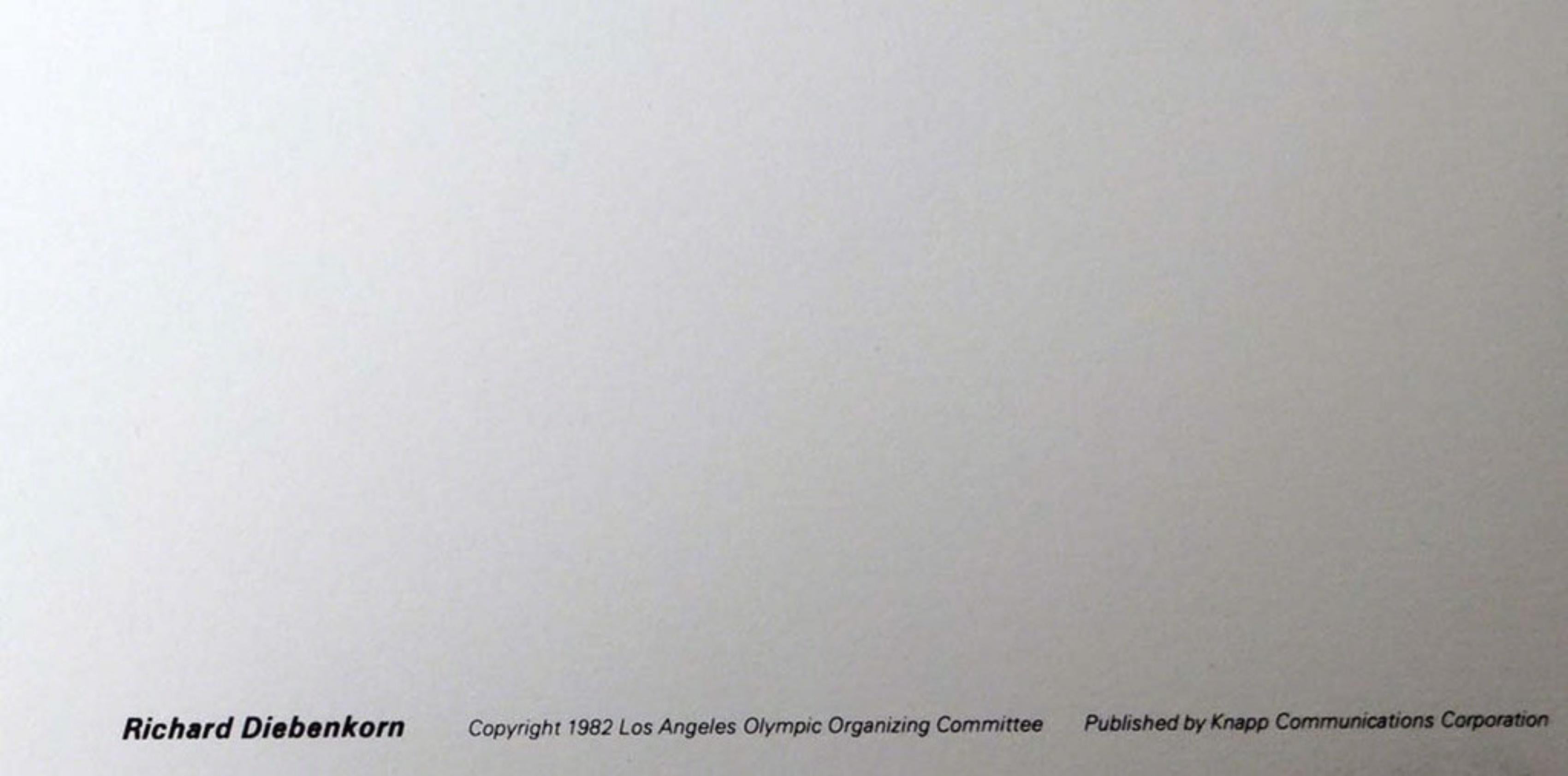 Lithographie olympique, 1984 édition limitée signée édition limitée avec certificat d'authenticité - Abstrait Print par Richard Diebenkorn