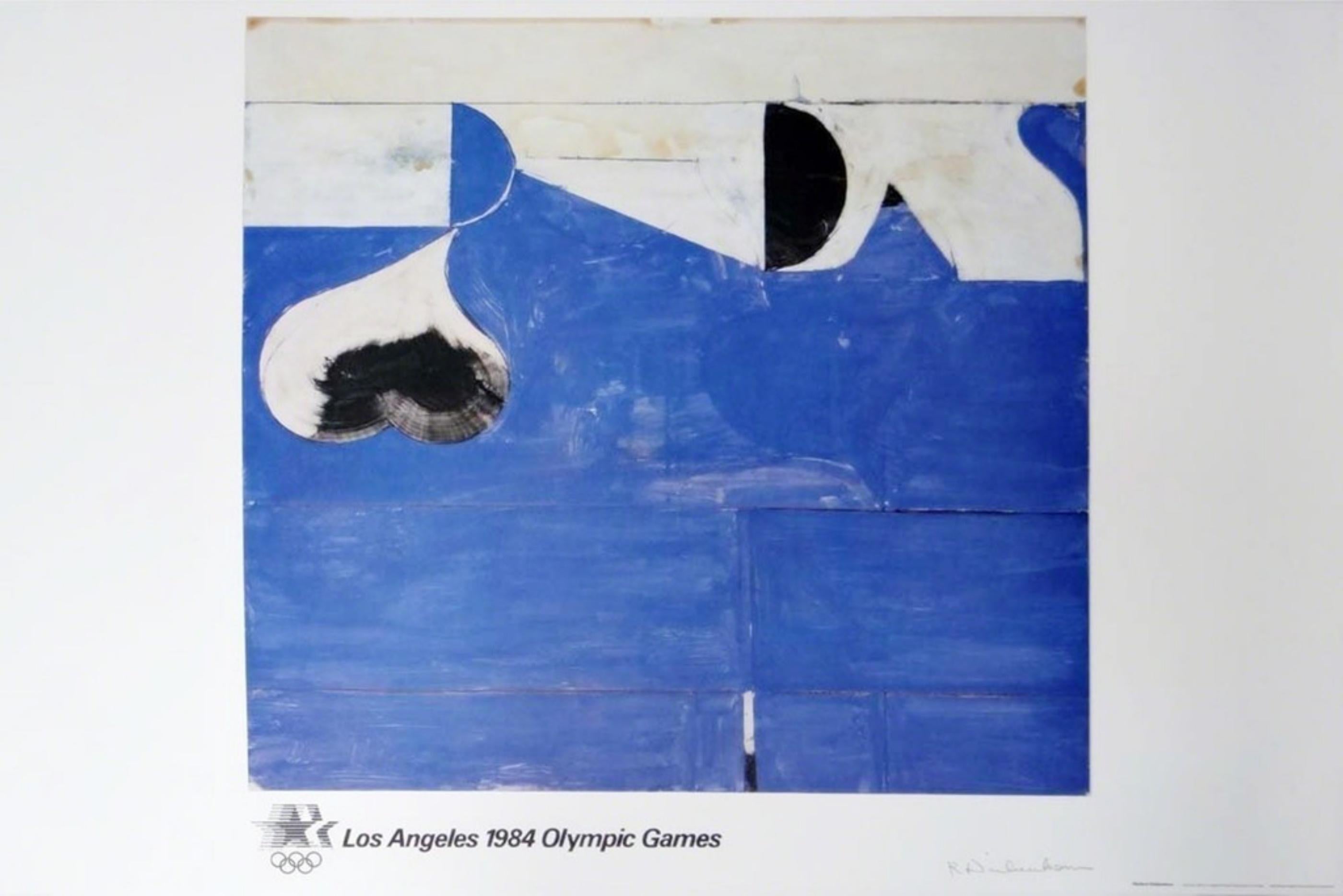 Olympic-Lithographie der Olympischen Spiele 1984, limitierte Auflage SIGNED Deluxe Edition mit offiziellem COA