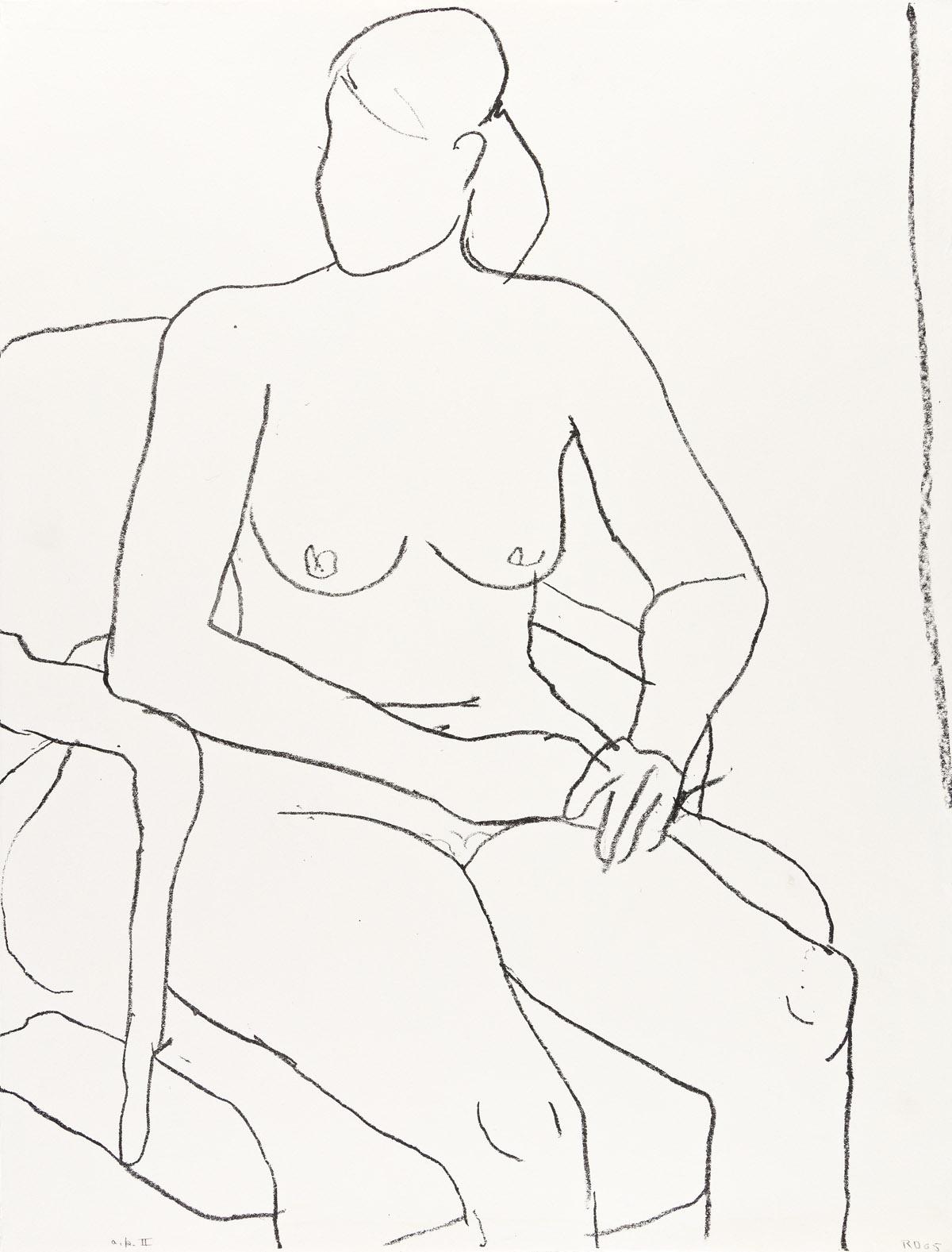 Figurative Print Richard Diebenkorn - Nu assis