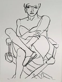 SEDUTA NUDA CON UNA CHEMISE