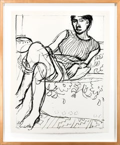 Seated Woman in a Striped Dress, from Seated Woman series
