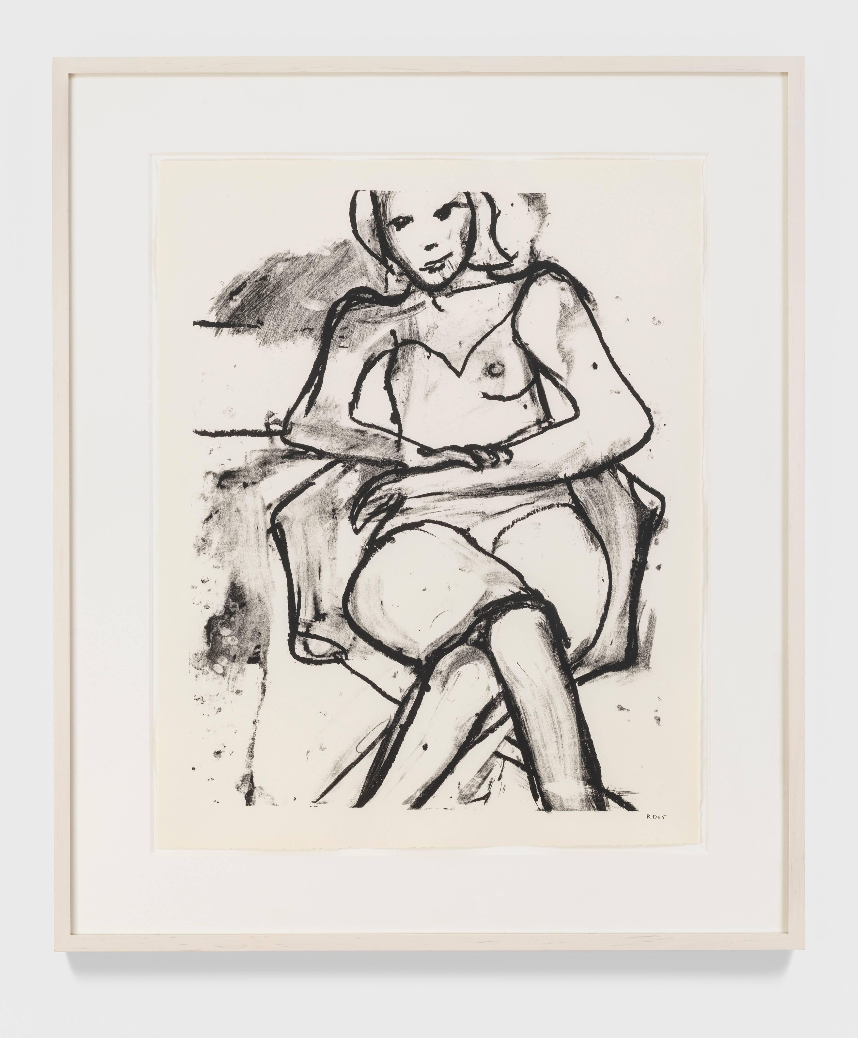 Seated Woman with Hands Crossed - Print by Richard Diebenkorn