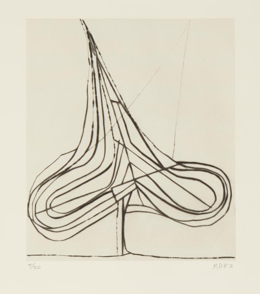 Richard Diebenkorn Figurative Print - Spade Drypoint